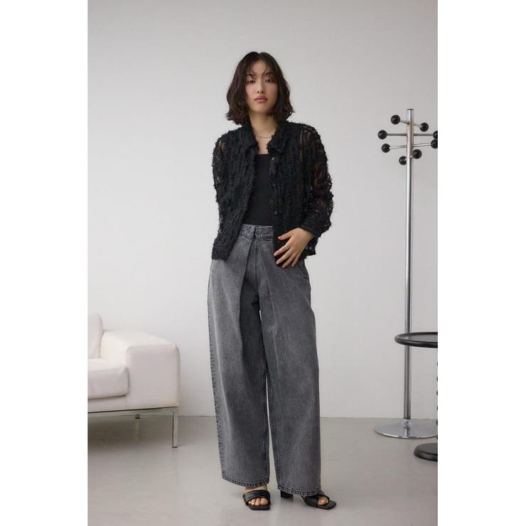 シアーチュールフリンジシャツ | AZUL BY MOUSSY | 詳細画像14 