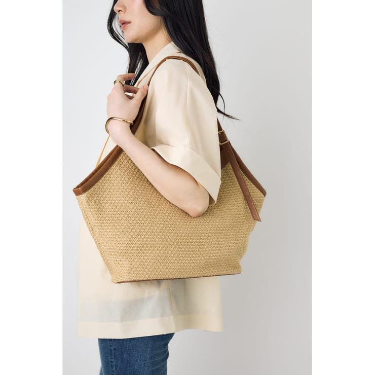 フェイクレザーパイピング雑材トートバッグ | AZUL BY MOUSSY | 詳細画像13 