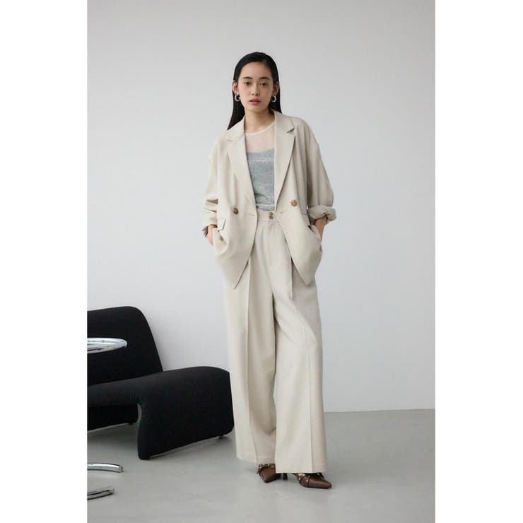 ポリエステルリネンミックスワイドパンツ | AZUL BY MOUSSY | 詳細画像15 