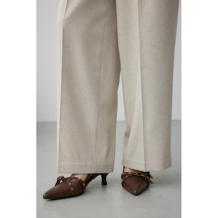 ポリエステルリネンミックスワイドパンツ | AZUL BY MOUSSY | 詳細画像23 