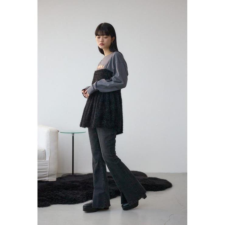 AZUL DENIM センターステッチスリットフレアデニム | AZUL BY MOUSSY | 詳細画像4 