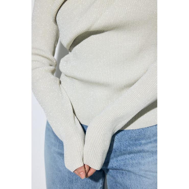 ドレープ長袖ニットトップス | AZUL BY MOUSSY | 詳細画像32 