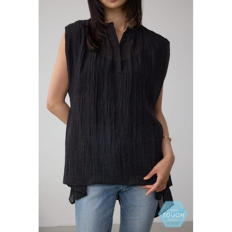 BLK | C/T冷感 サイドベルトブラウス | AZUL BY MOUSSY