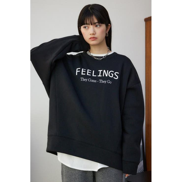 裏毛ロゴクルーネックトップス | AZUL BY MOUSSY | 詳細画像11 