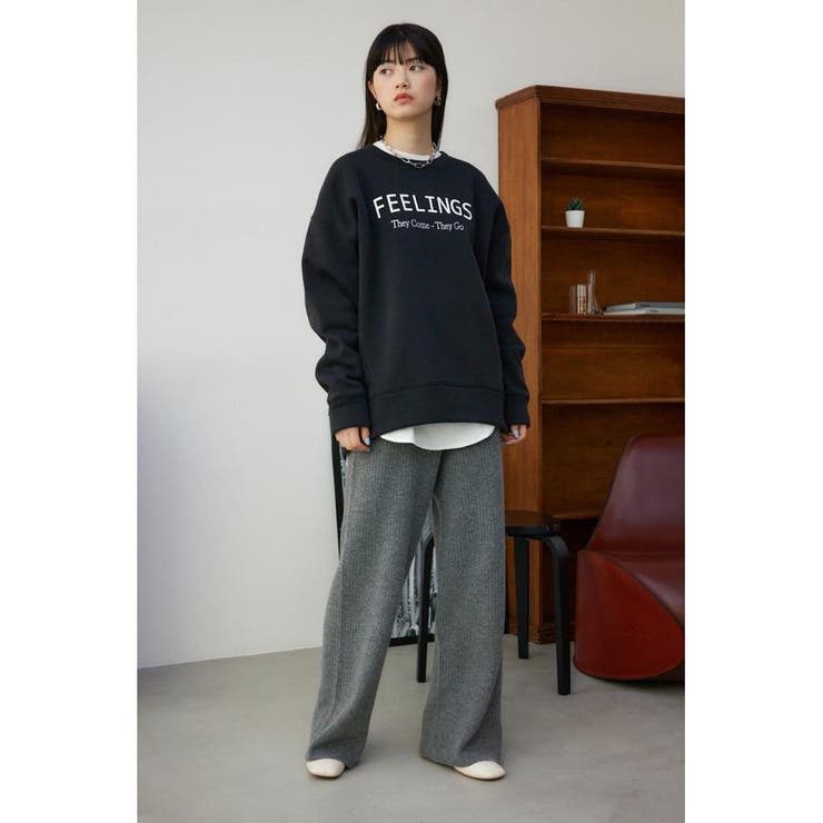 裏毛ロゴクルーネックトップス | AZUL BY MOUSSY | 詳細画像12 