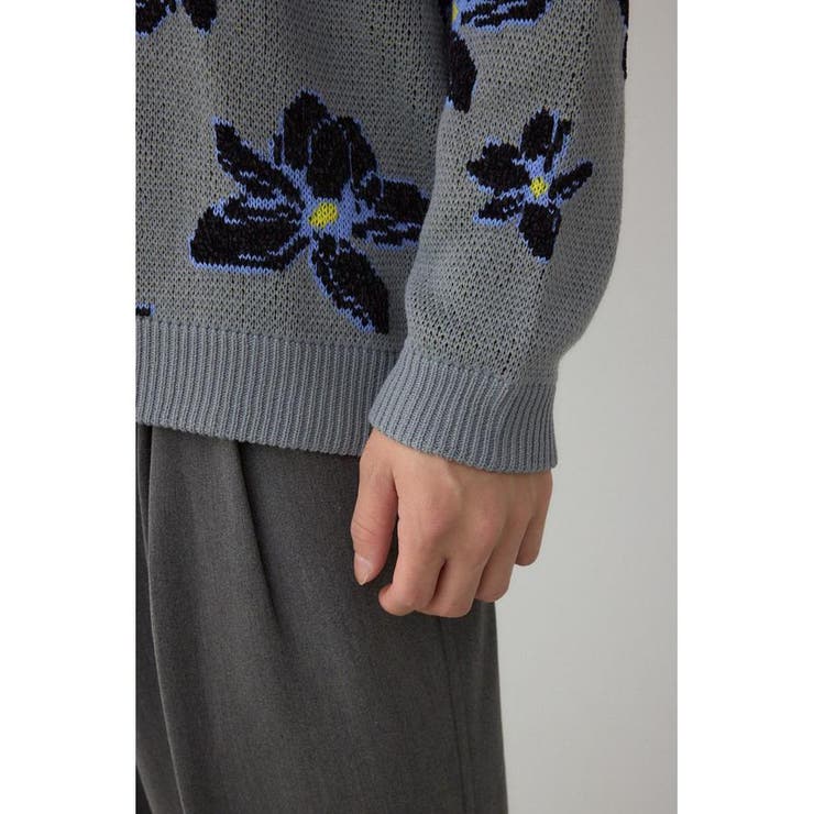 フラワーダブルジャガードニット | AZUL BY MOUSSY | 詳細画像35 