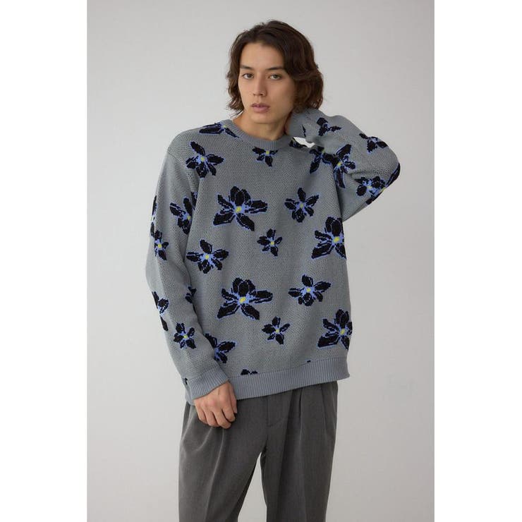 フラワーダブルジャガードニット | AZUL BY MOUSSY | 詳細画像28 