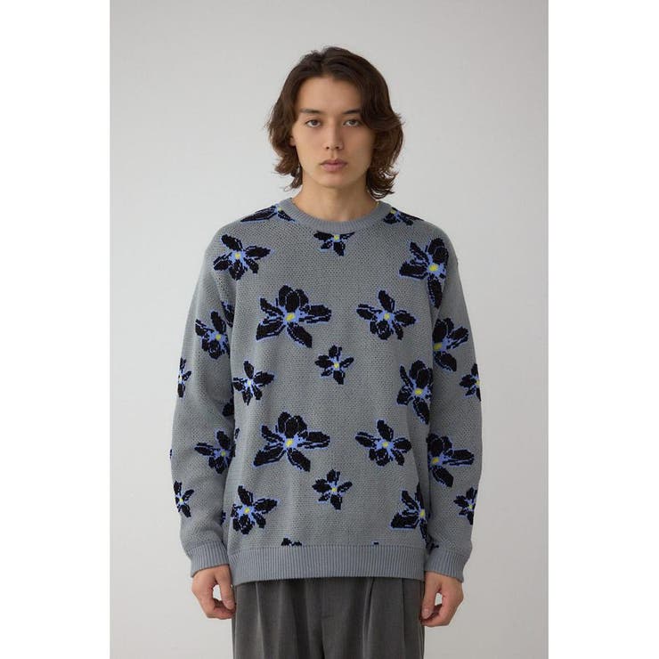 フラワーダブルジャガードニット | AZUL BY MOUSSY | 詳細画像30 