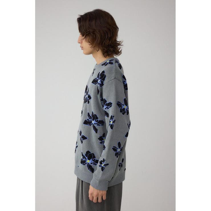 フラワーダブルジャガードニット | AZUL BY MOUSSY | 詳細画像31 