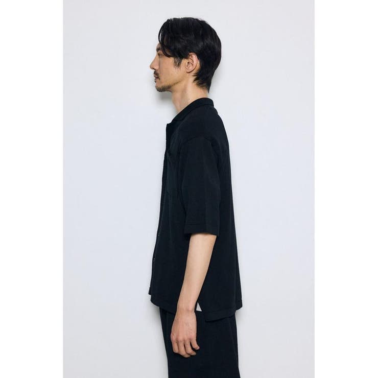 リラックスオープンカラーニットシャツ | AZUL BY MOUSSY | 詳細画像6 
