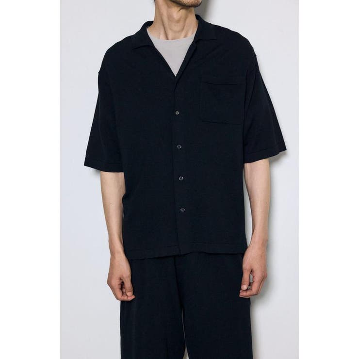 BLK | リラックスオープンカラーニットシャツ | AZUL BY MOUSSY