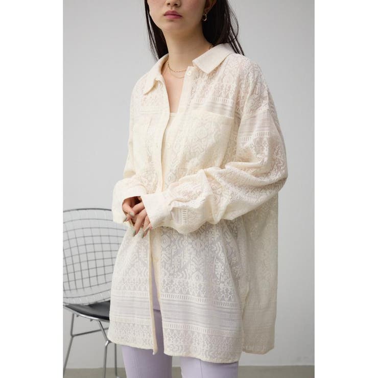 IVOY3 | コットンレースシャツ | AZUL BY MOUSSY