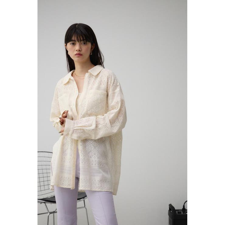 コットンレースシャツ | AZUL BY MOUSSY | 詳細画像2 