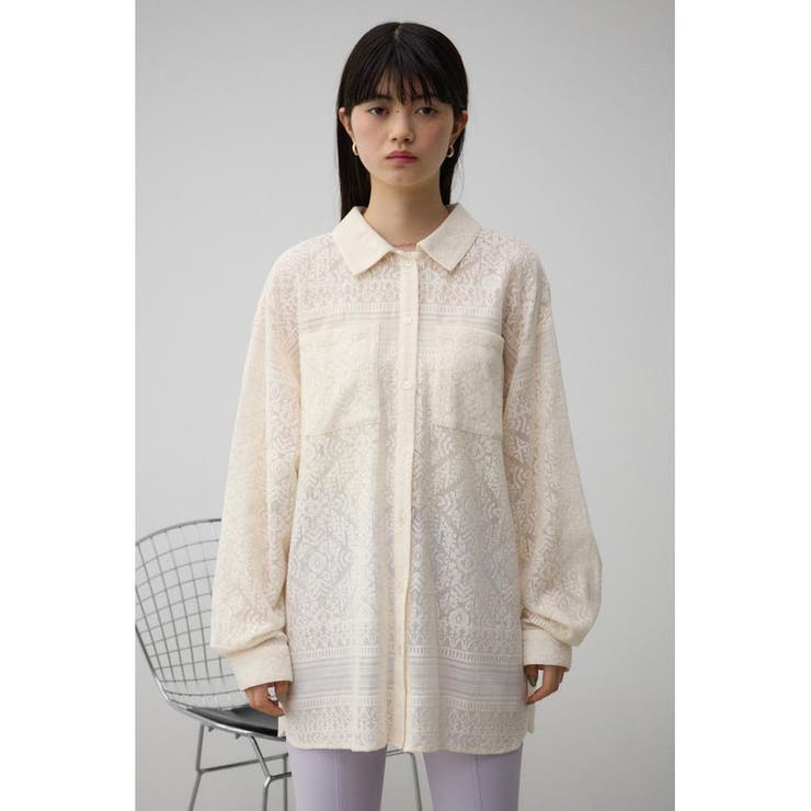 コットンレースシャツ | AZUL BY MOUSSY | 詳細画像4 