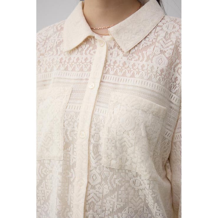 コットンレースシャツ | AZUL BY MOUSSY | 詳細画像7 