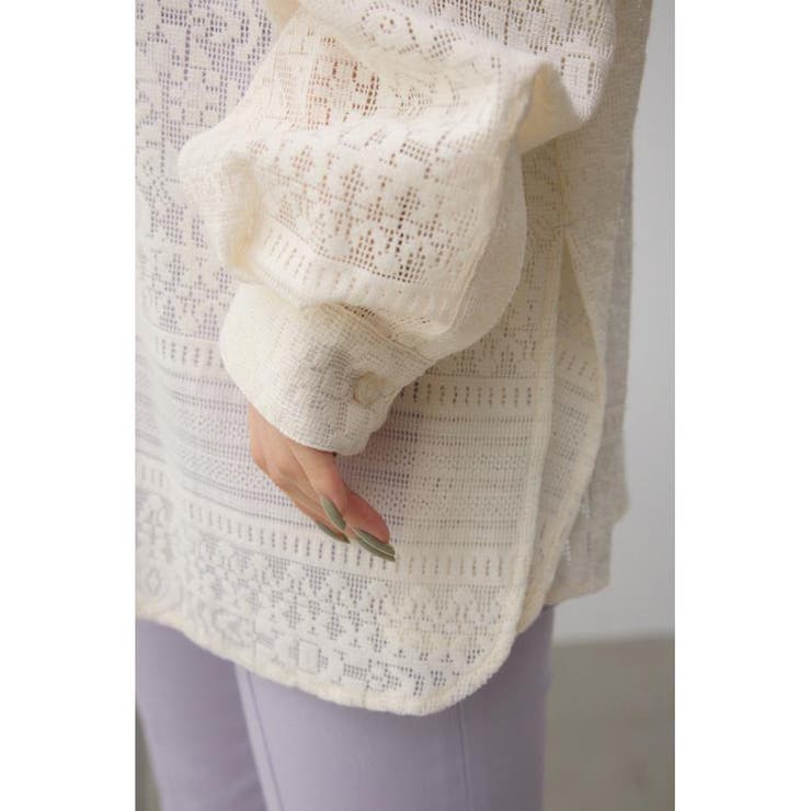 コットンレースシャツ | AZUL BY MOUSSY | 詳細画像9 