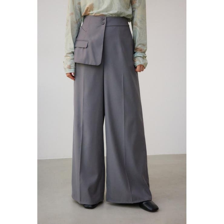 T.GRY | フロントフラップスラックスパンツ | AZUL BY MOUSSY