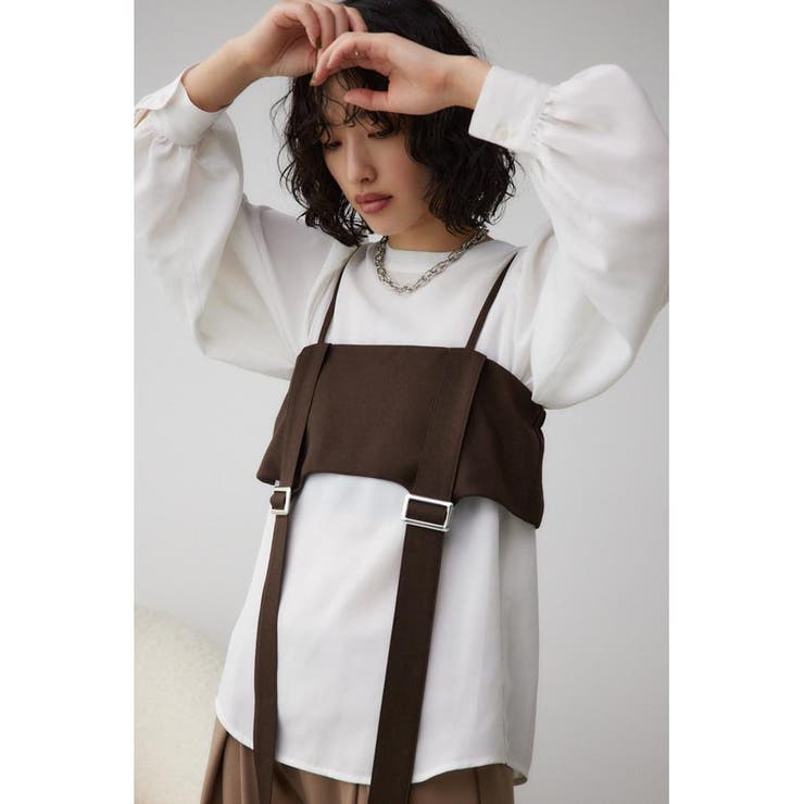 BRN | ガータービスチェレイヤードトップス | AZUL BY MOUSSY