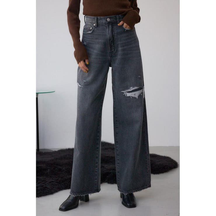 AZUL DENIM リペアワイドデニム | AZUL BY MOUSSY | 詳細画像2 