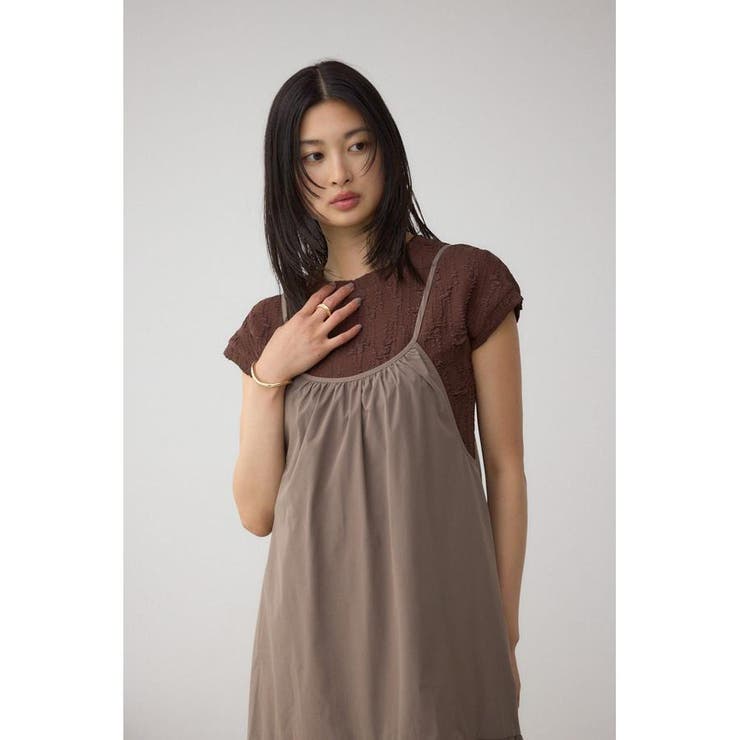 インナーSETフロントギャザーキャミワンピース | AZUL BY MOUSSY | 詳細画像16 