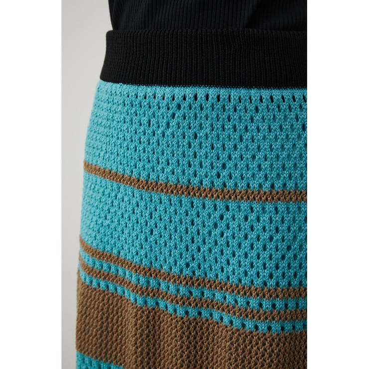 MULTI BORDER MESH KNIT SKIRT | AZUL BY MOUSSY | 詳細画像8 