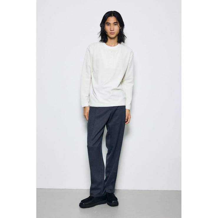 フェイクレイヤードヘンリーネックトップス | AZUL BY MOUSSY | 詳細画像3 