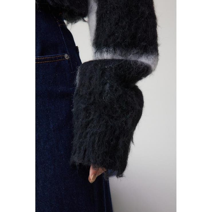 チェックパターンクロップドシャギーニット | AZUL BY MOUSSY | 詳細画像10 