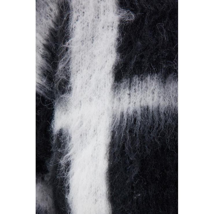 チェックパターンクロップドシャギーニット | AZUL BY MOUSSY | 詳細画像11 