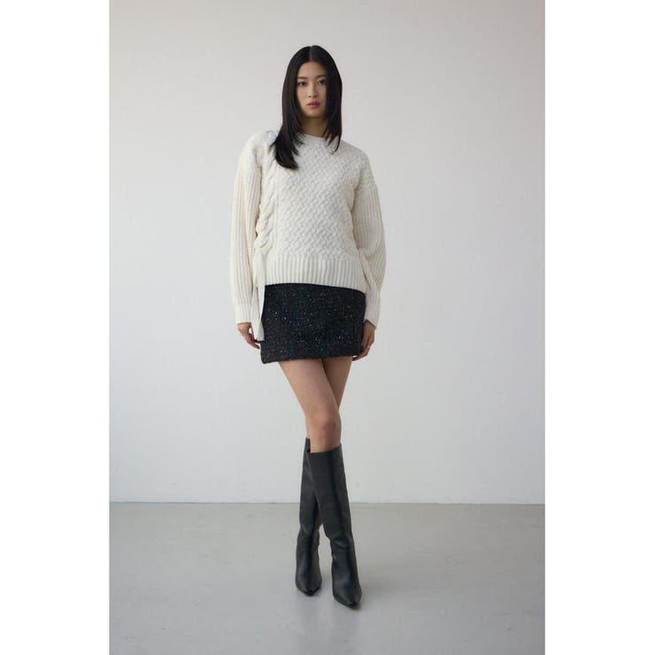 サイドレースアップケーブルニット | AZUL BY MOUSSY | 詳細画像4 