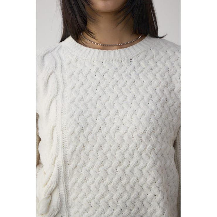 サイドレースアップケーブルニット | AZUL BY MOUSSY | 詳細画像8 