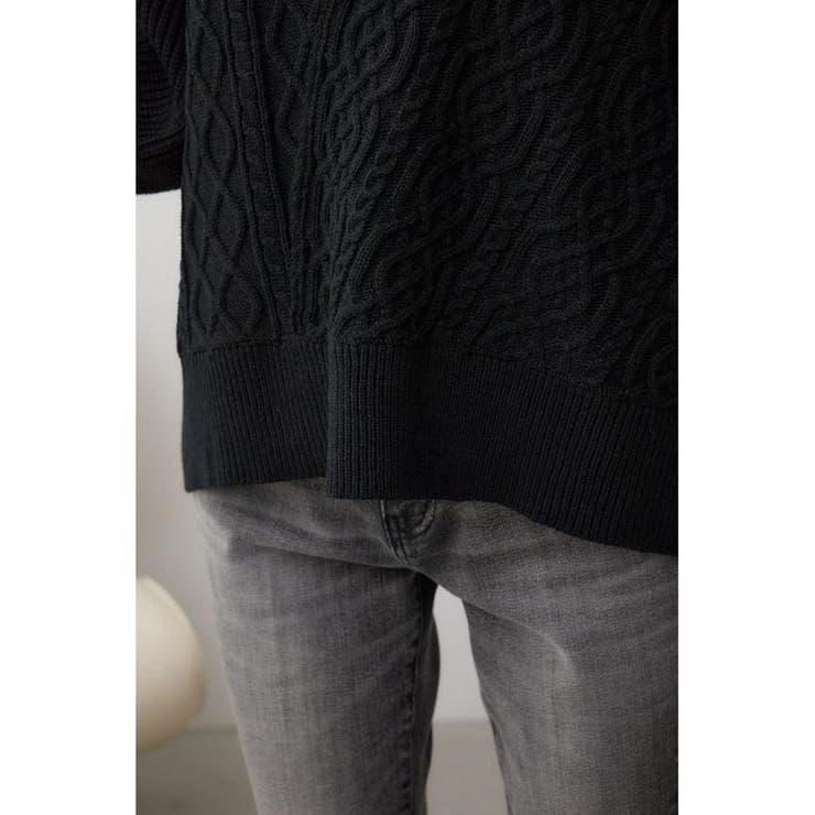 ステッチデザインケーブルニット | AZUL BY MOUSSY | 詳細画像24 