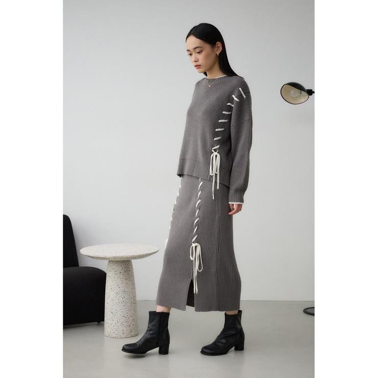 ステッチデザインリブスカート | AZUL BY MOUSSY | 詳細画像26 