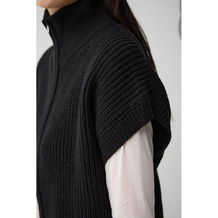 ジップアップニットベスト | AZUL BY MOUSSY | 詳細画像18 