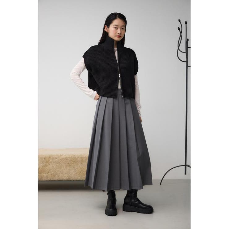ジップアップニットベスト | AZUL BY MOUSSY | 詳細画像13 