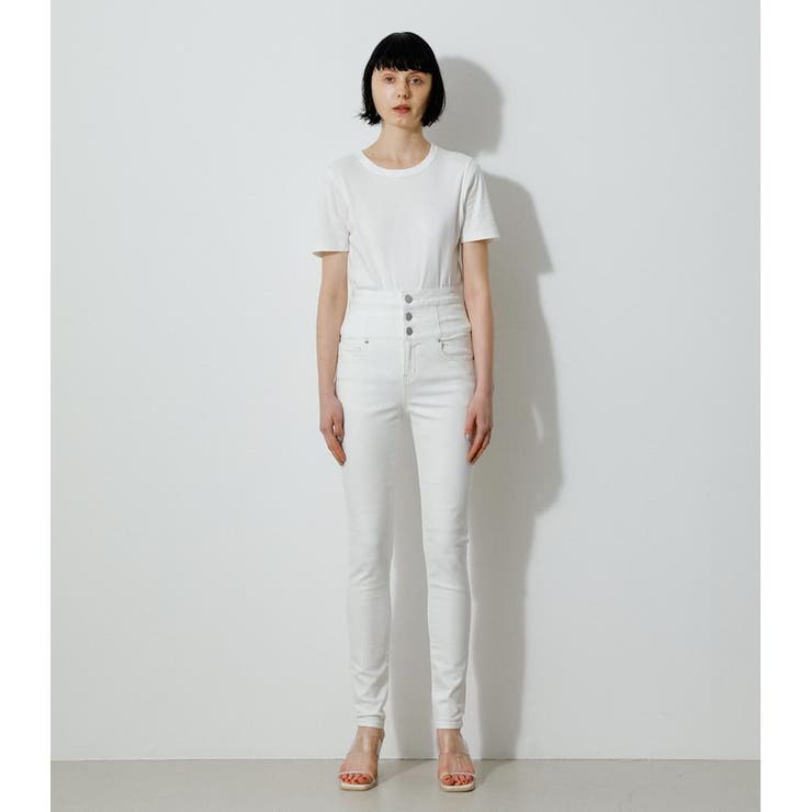 HI-WAIST BUTTON DENIM SKINNY２ | AZUL BY MOUSSY | 詳細画像1 