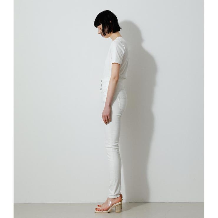 HI-WAIST BUTTON DENIM SKINNY２ | AZUL BY MOUSSY | 詳細画像2 