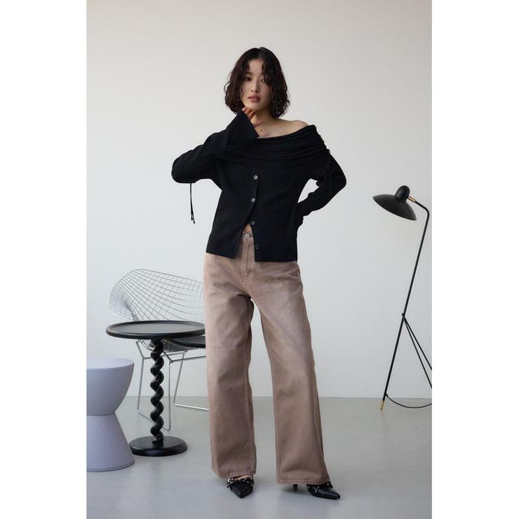 ギャザーオフショルダーニットトップス | AZUL BY MOUSSY | 詳細画像15 