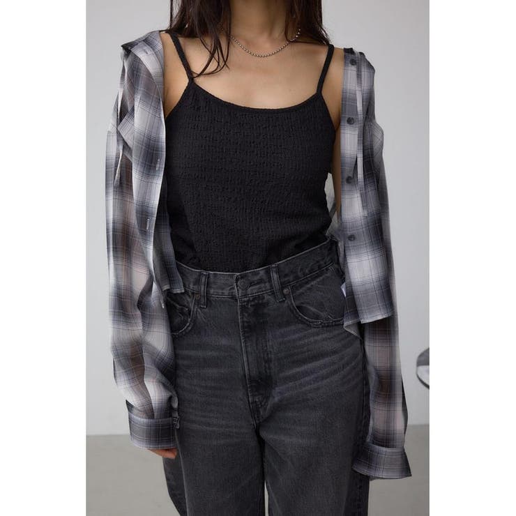 BLK | ニュアンスリブキャミソール | AZUL BY MOUSSY