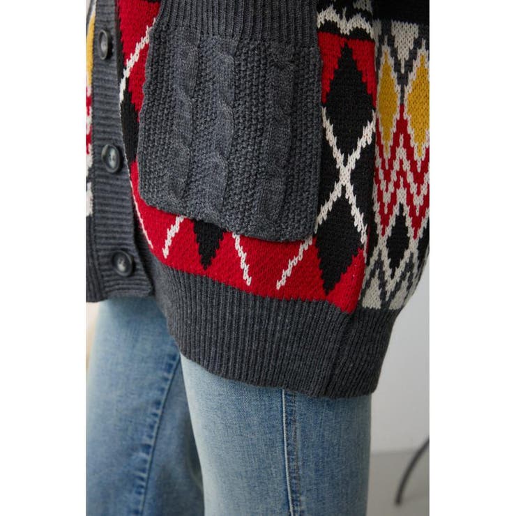 パッチワークカーディガン | AZUL BY MOUSSY | 詳細画像21 