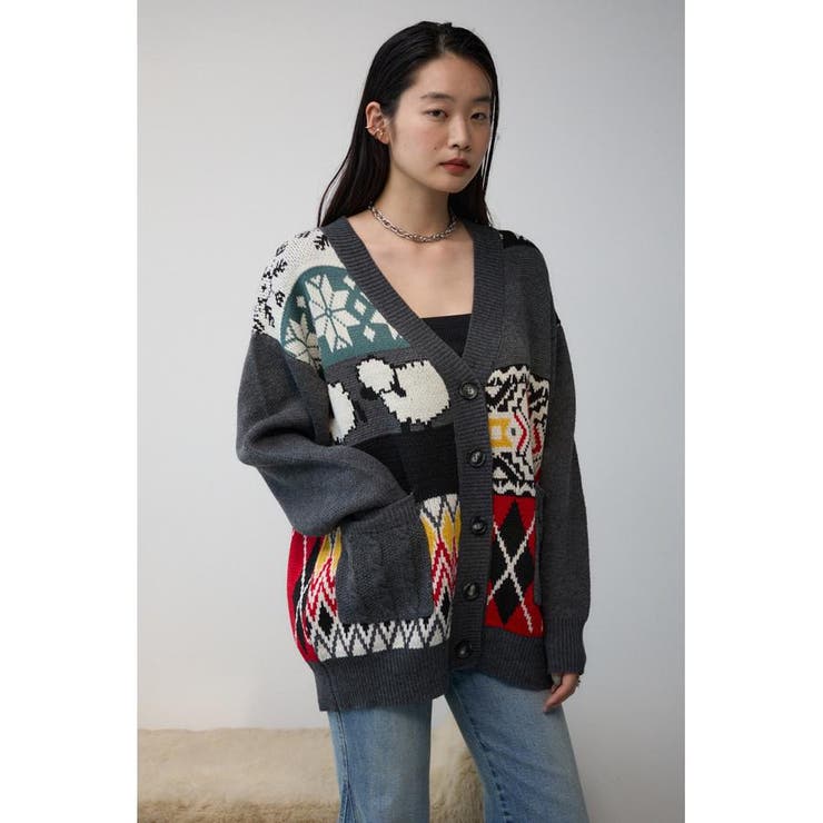 パッチワークカーディガン | AZUL BY MOUSSY | 詳細画像13 