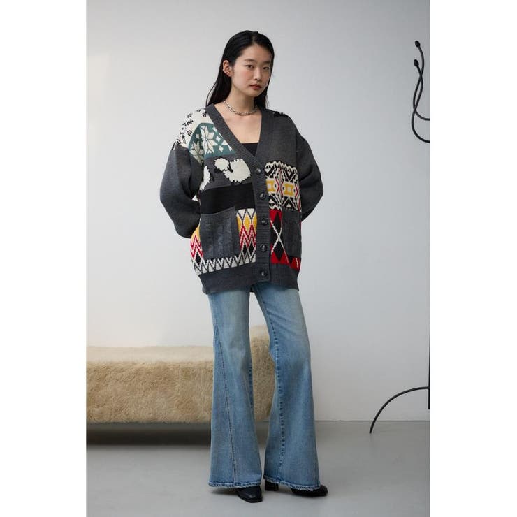 パッチワークカーディガン | AZUL BY MOUSSY | 詳細画像14 