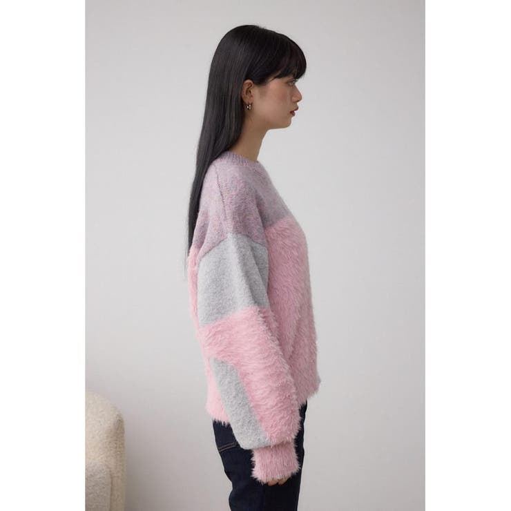 コンビネーションバイカラーニット | AZUL BY MOUSSY | 詳細画像30 