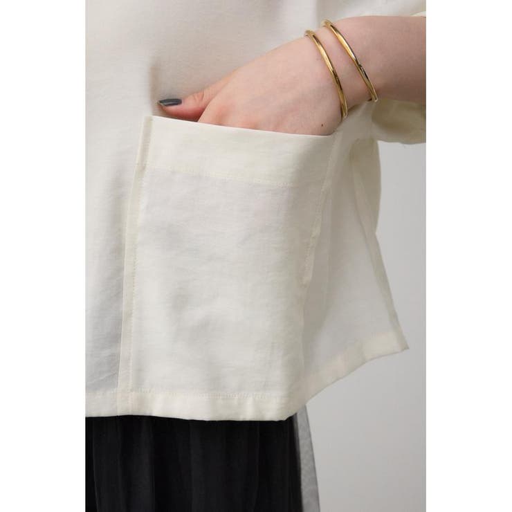 ワイドスリーブ五分袖ツイルシャツ | AZUL BY MOUSSY | 詳細画像10 