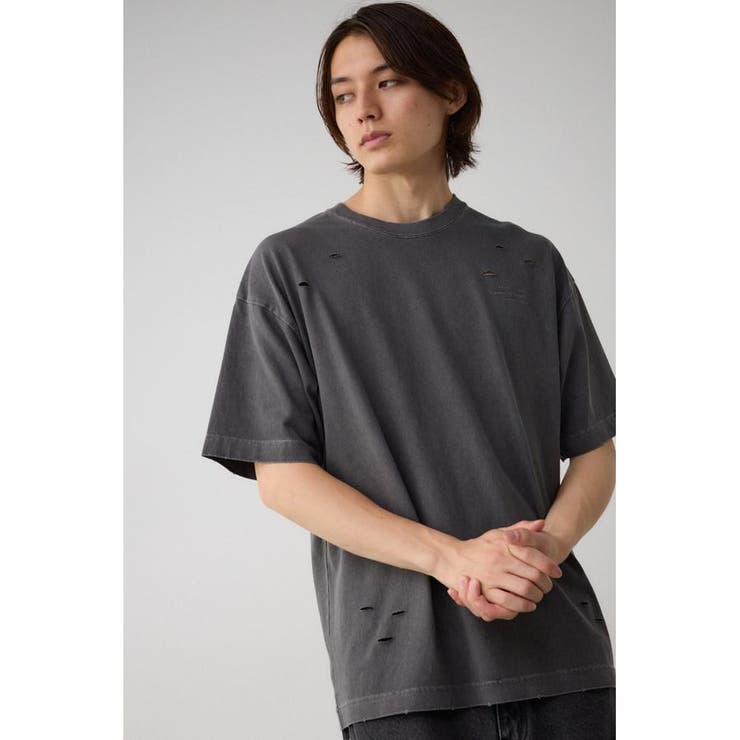 ピグメントダメージTシャツ | AZUL BY MOUSSY | 詳細画像12 