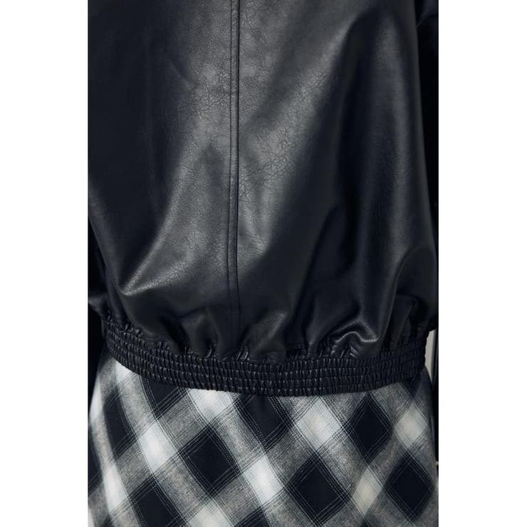 フェイクレザー/スエード2WAYファー付ブルゾン | AZUL BY MOUSSY | 詳細画像13 