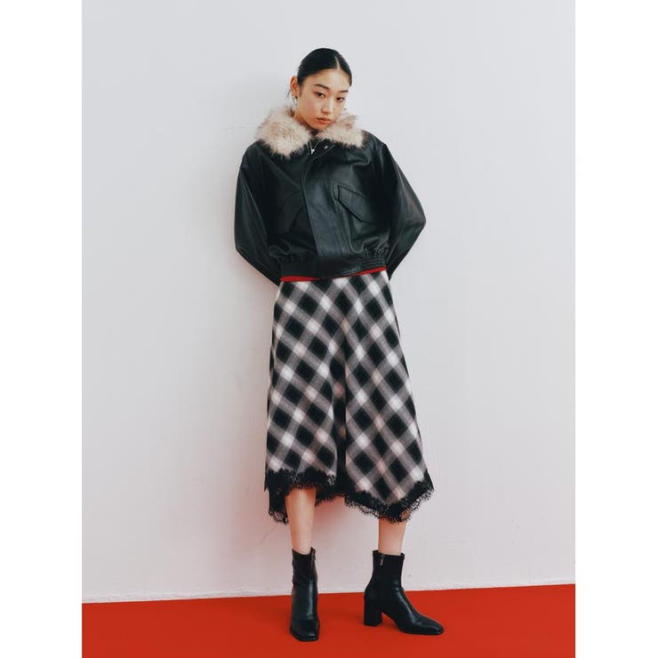 フェイクレザー/スエード2WAYファー付ブルゾン | AZUL BY MOUSSY | 詳細画像5 