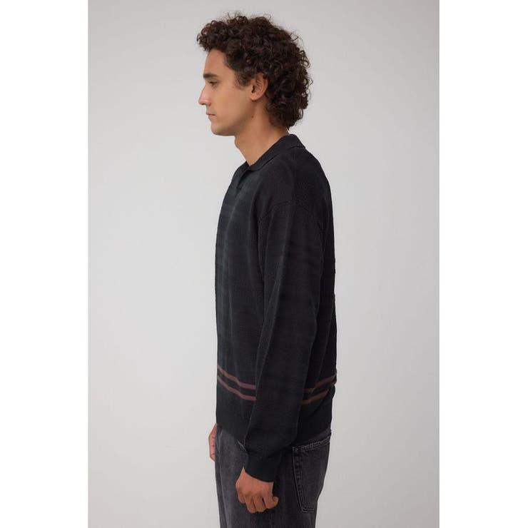 編地変化長袖ニットポロ | AZUL BY MOUSSY | 詳細画像18 