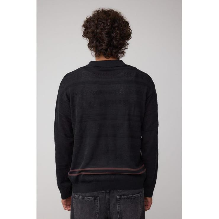 編地変化長袖ニットポロ | AZUL BY MOUSSY | 詳細画像19 