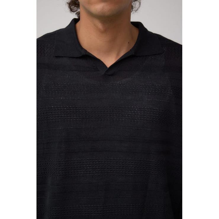 編地変化長袖ニットポロ | AZUL BY MOUSSY | 詳細画像20 