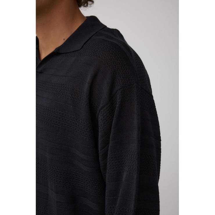 編地変化長袖ニットポロ | AZUL BY MOUSSY | 詳細画像21 